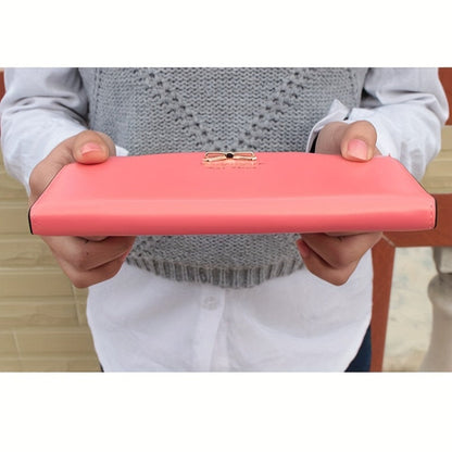 Women's Wallet – PU Leather, Bowknot Long Pu Leather Zipper – detail view 9