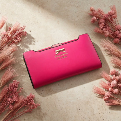 Women's Wallet – PU Leather, Bowknot Long Pu Leather Zipper – detail view 8