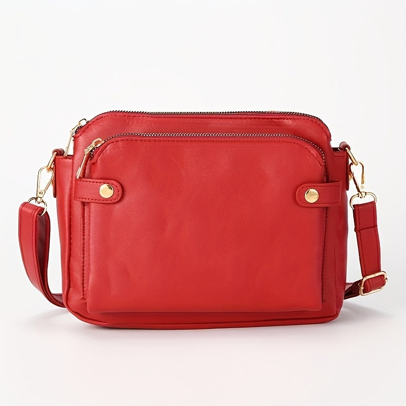 Women's Wallet – PU Leather, Three Tier Pu Leather Clutch – alternate view