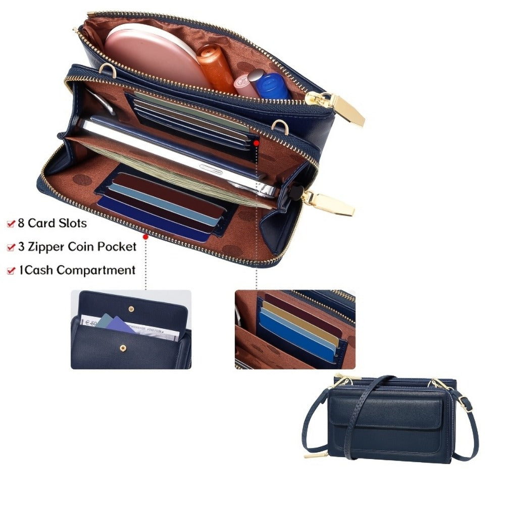 Women's Wallet – 13 Colors, PU Leather, Mini, Adjustable Strap – detail view 15
