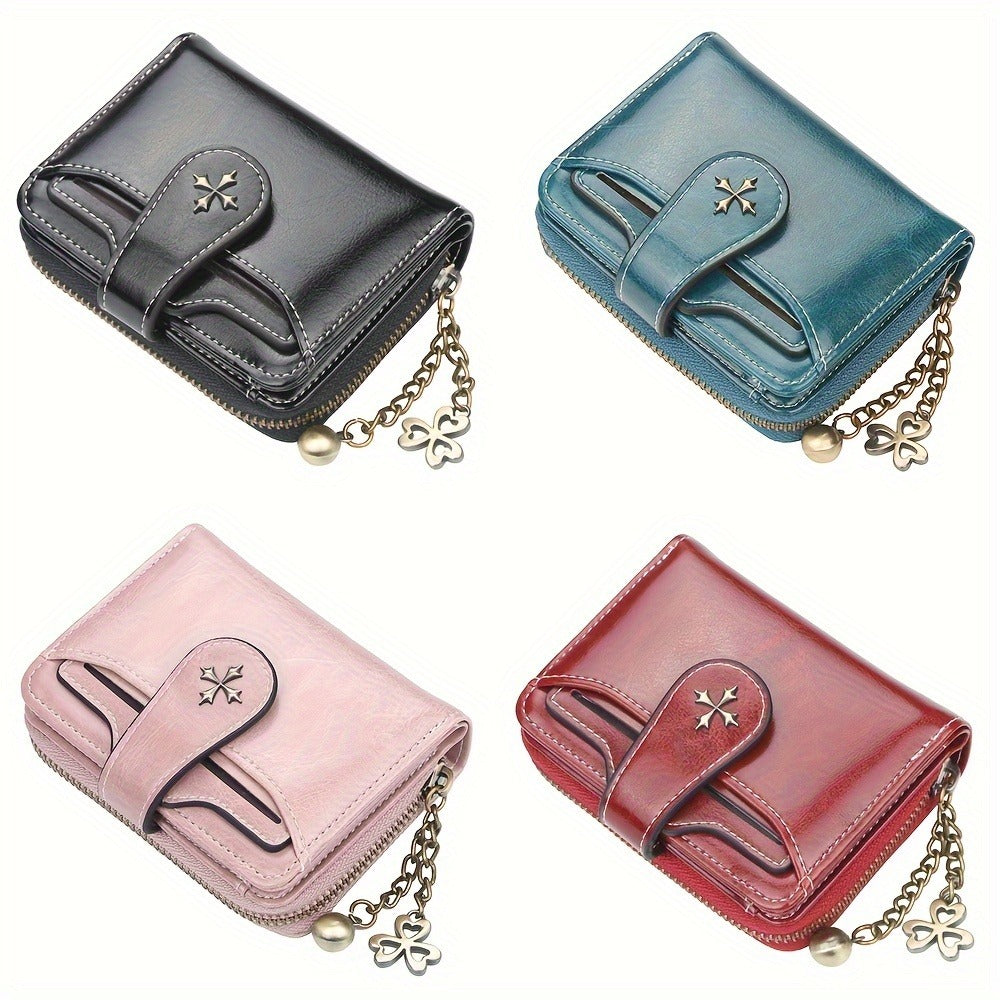 Women's Wallet – PU Leather, Mini, Compact – front view