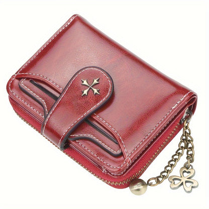 Women's Wallet – PU Leather, Mini, Compact – front view - product view 12