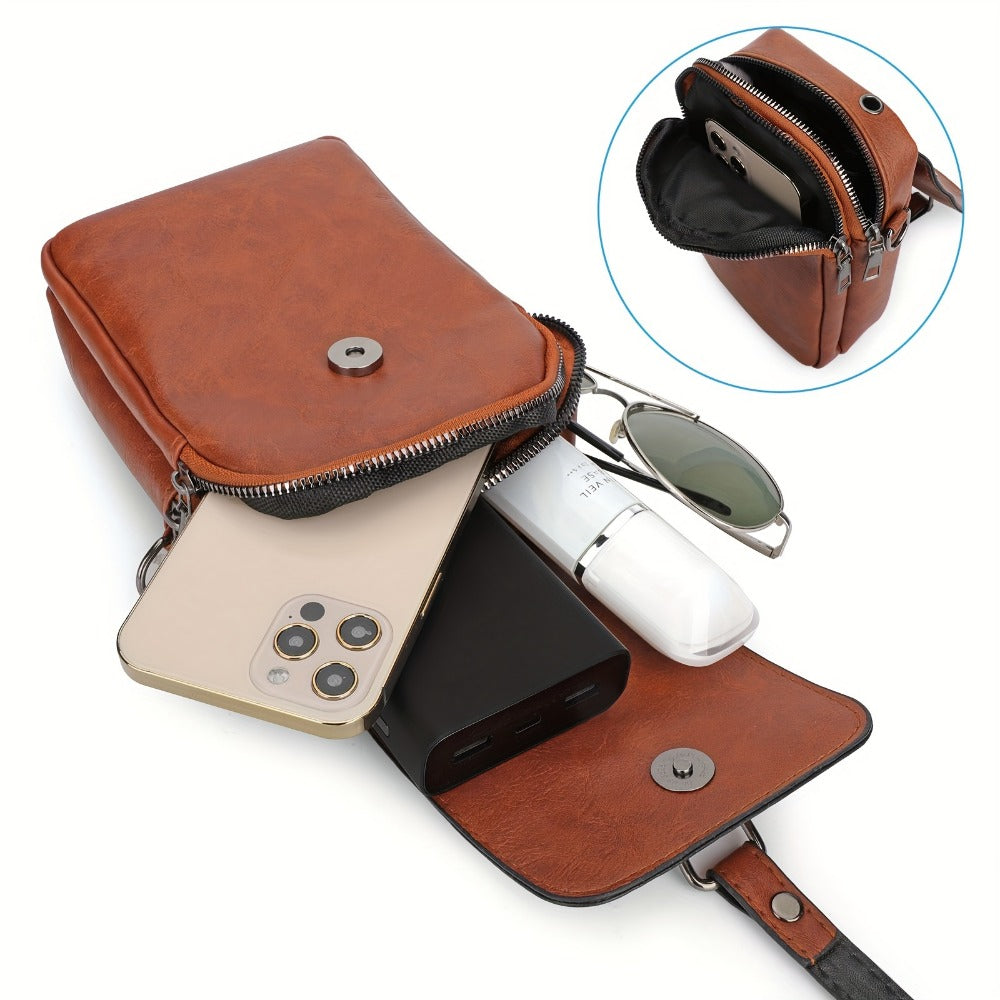 Women's Wallet – PU Leather, Mini, Adjustable Strap – detail view 6