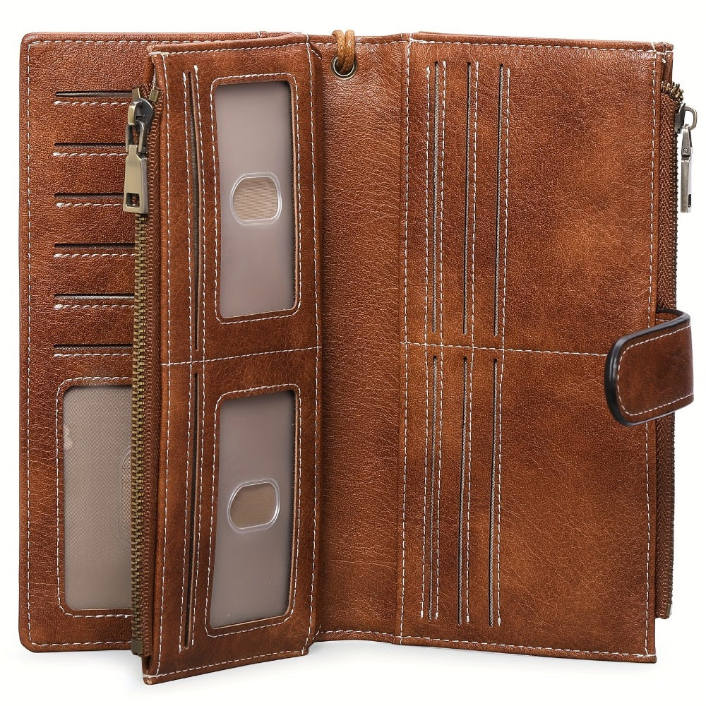 Women's Wallet – PU Leather, RFID Blocking – front view