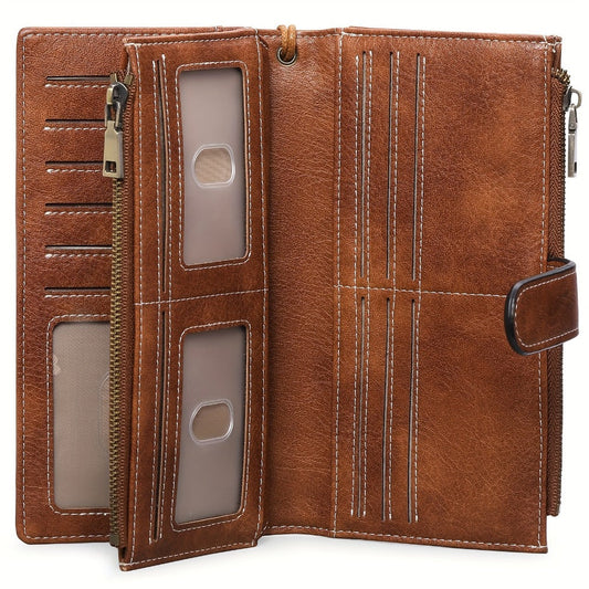Women's Wallet – PU Leather, RFID Blocking – front view