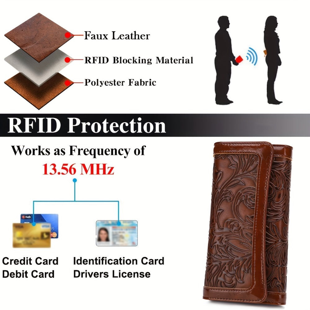 Women's Wallet – PU Leather, RFID Blocking – detail view 10
