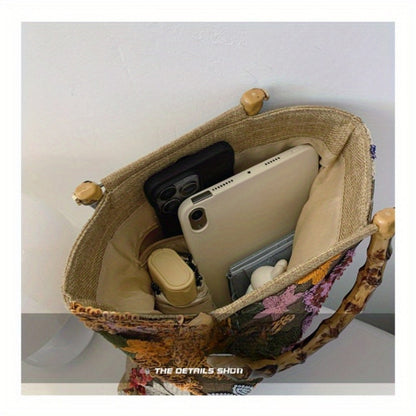 Women's Wallet – Retro Bamboo Handle Embroidery Sequin – detail view 4