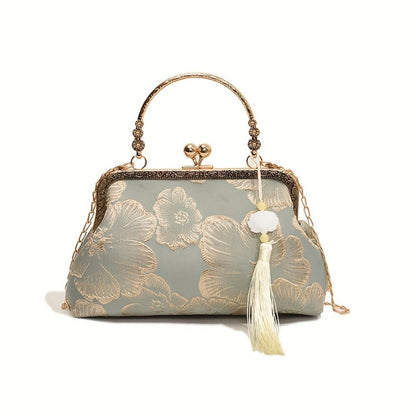 Women's Wallet – Retro Ethnic Evening Metal Chain – detail view 14