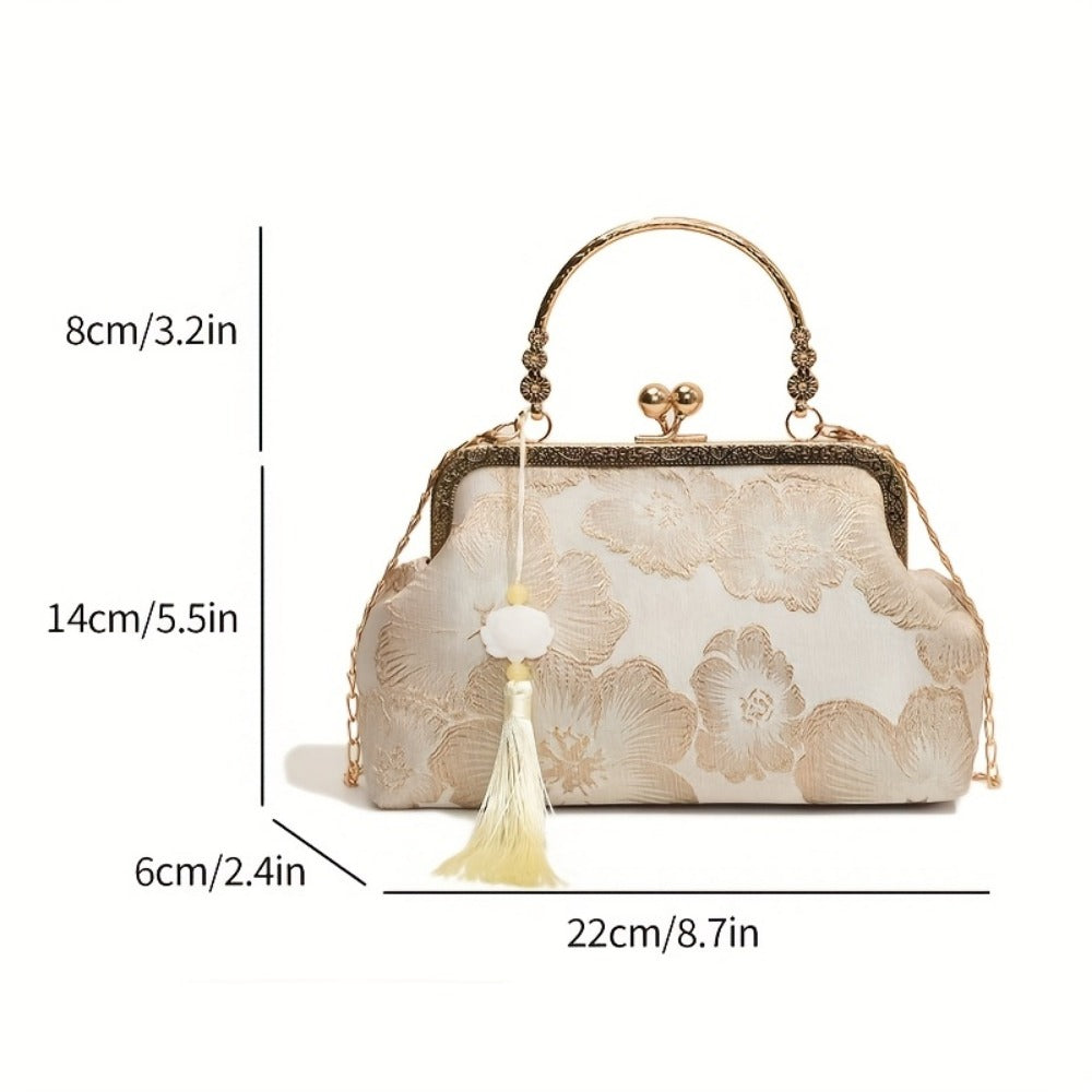 Women's Wallet – Retro Ethnic Evening Metal Chain – detail view 3