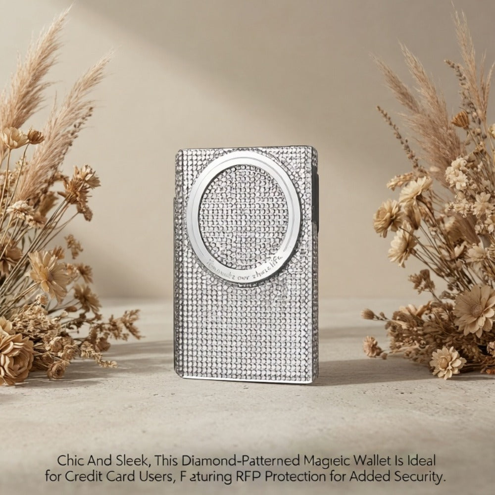 Women's Wallet – RFID Blocking, Rfid Blocking Diamond Pattern Magnetic – detail view 7