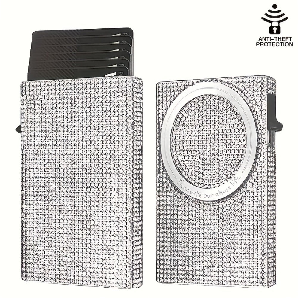 Women's Wallet – RFID Blocking, Rfid Blocking Diamond Pattern Magnetic – front view