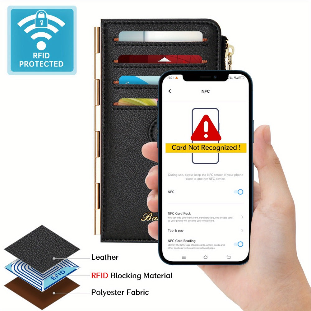 Women's Wallet – RFID Blocking, Slim Rfid Blocking Card Slots – detail view 13