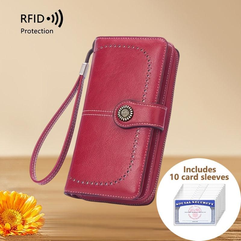 Women's Wallet – RFID Blocking, Large Capacity – front view - product view 24