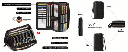 Women's Wallet – RFID Blocking, Large Capacity, Compact, for Travel – detail view 12