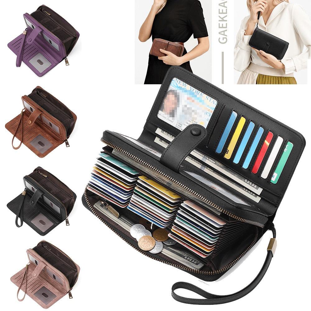 Women's Wallet – RFID Blocking, Large Capacity – front view