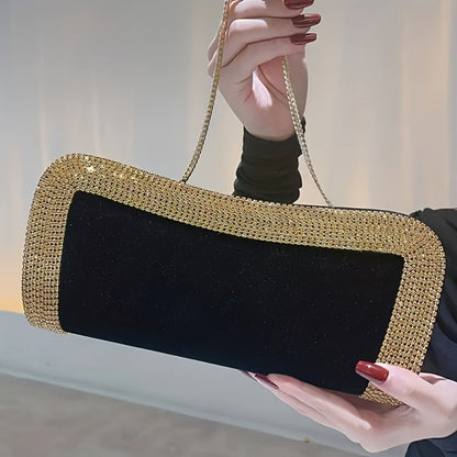 Women's Wallet – Rhinestone Clutch Kiss Lock Closure – detail view 5