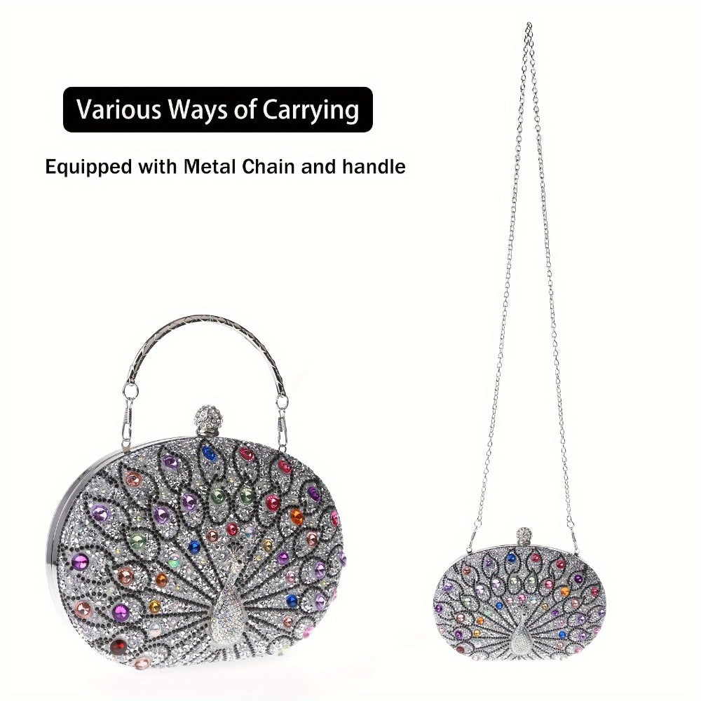 Women's Wallet – Rhinestone Clutch Round Clasp Evening – alternate view