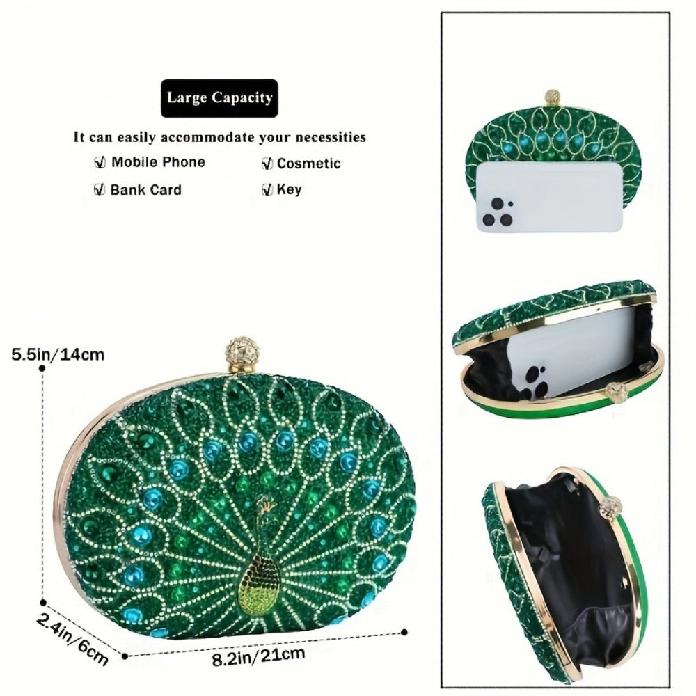 Women's Wallet – Rhinestone Clutch Round Clasp Evening – detail view 3