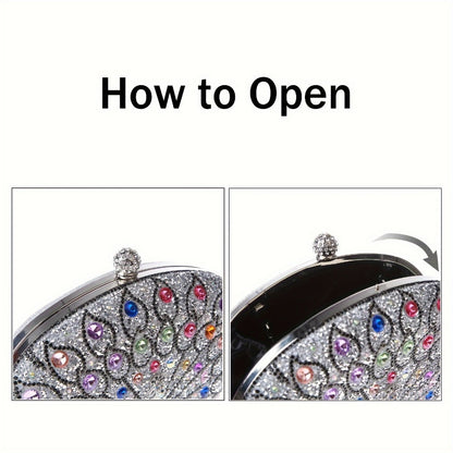 Women's Wallet – Rhinestone Clutch Round Clasp Evening – detail view 5