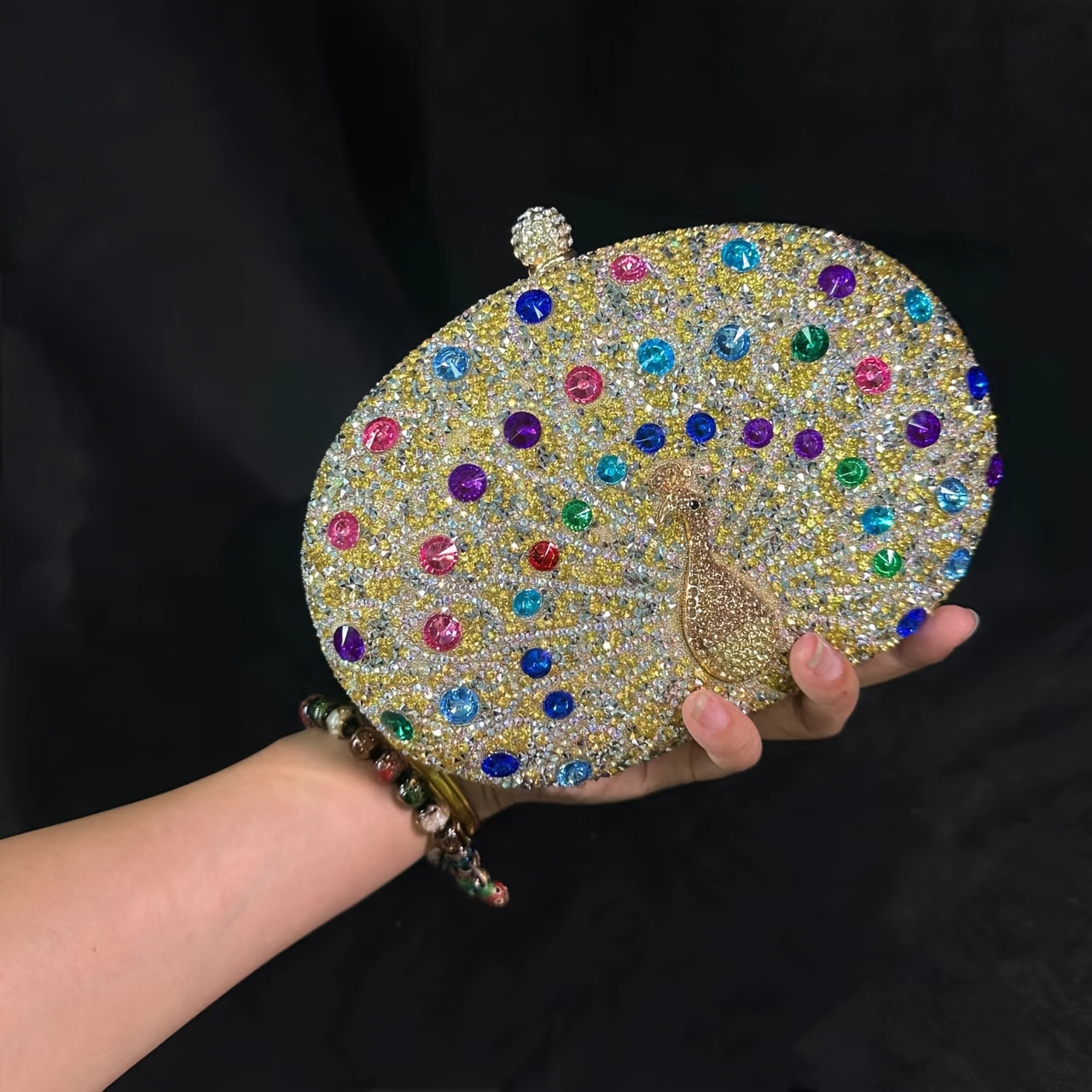 Women's Wallet – Rhinestone Clutch Round Clasp Evening – detail view 14