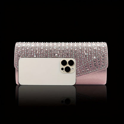 Women's Wallet – Rhinestone Evening Clutch Set Bracelet – detail view 13