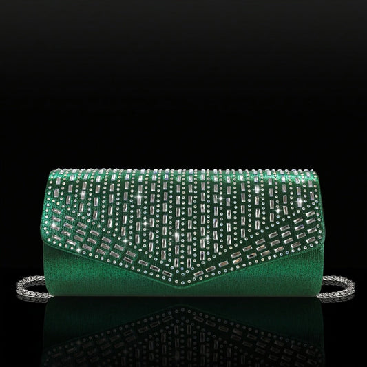 Women's Wallet – Rhinestone Evening Clutch Set Bracelet – detail view 4