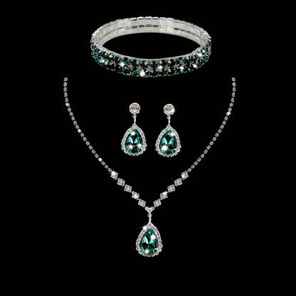 Women's Wallet – Rhinestone Evening Clutch Set Bracelet – detail view 10