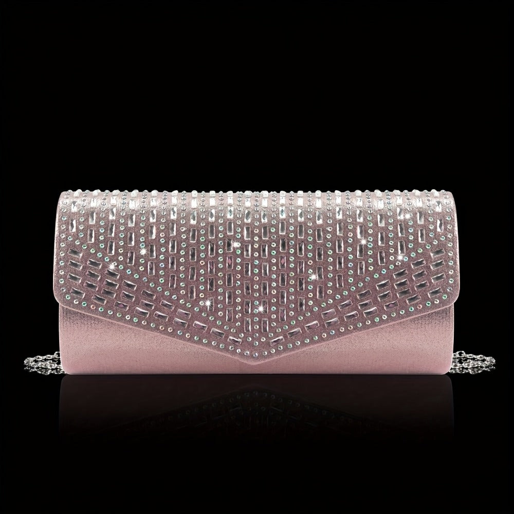 Women's Wallet – Rhinestone Evening Clutch Set Bracelet – detail view 11