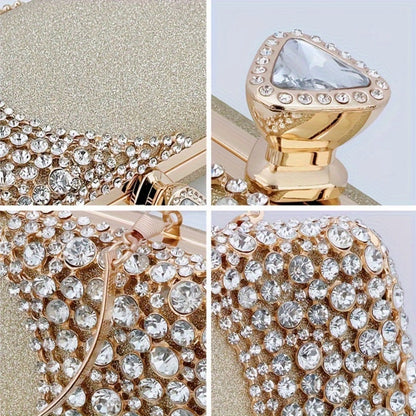 Women's Wallet – Rhinestone Sequin Evening Vintage Wedding – detail view 14