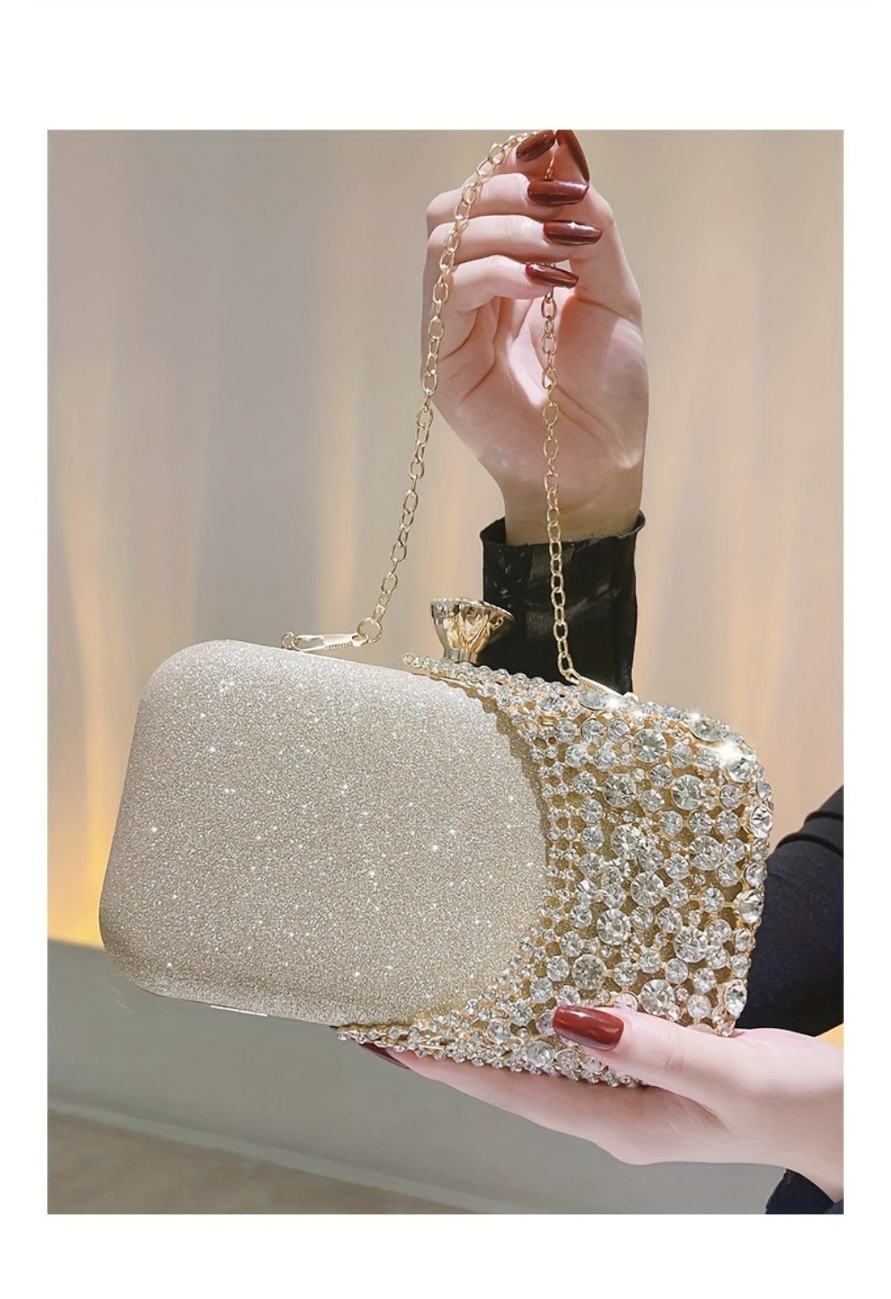 Women's Wallet – Rhinestone Sequin Evening Vintage Wedding – detail view 17