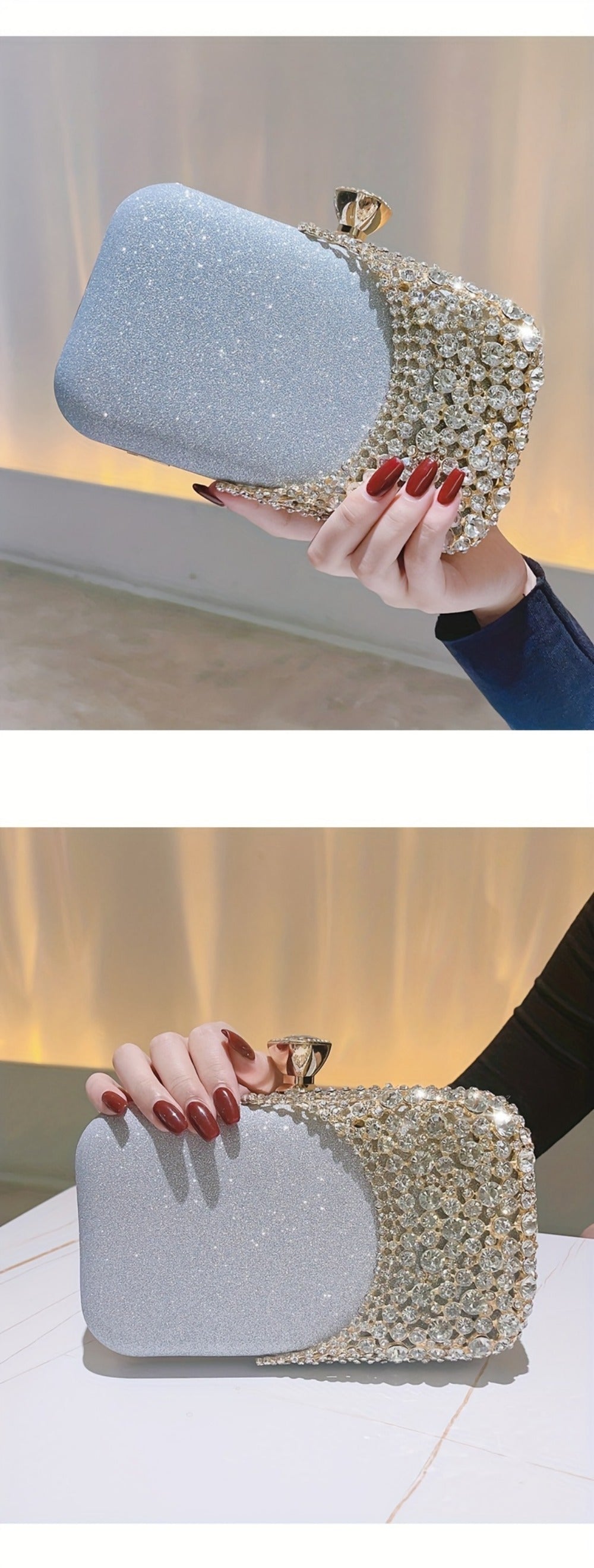 Women's Wallet – Rhinestone Sequin Evening Vintage Wedding – detail view 21