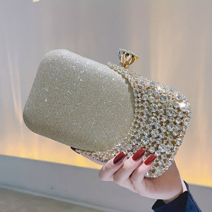Women's Wallet – Rhinestone Sequin Evening Vintage Wedding – front view