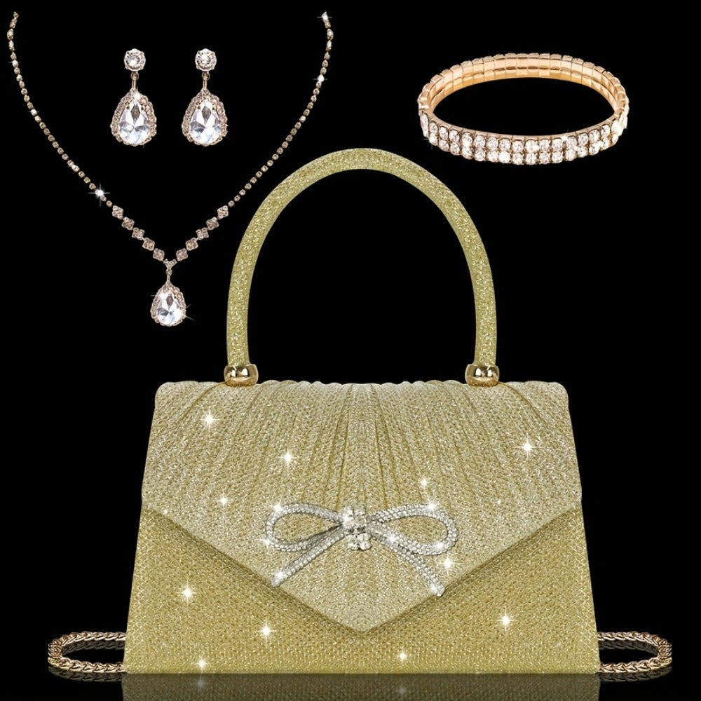 Women's Wallet – Sequin Clutch Rhinestone Jewelry Set – detail view 15