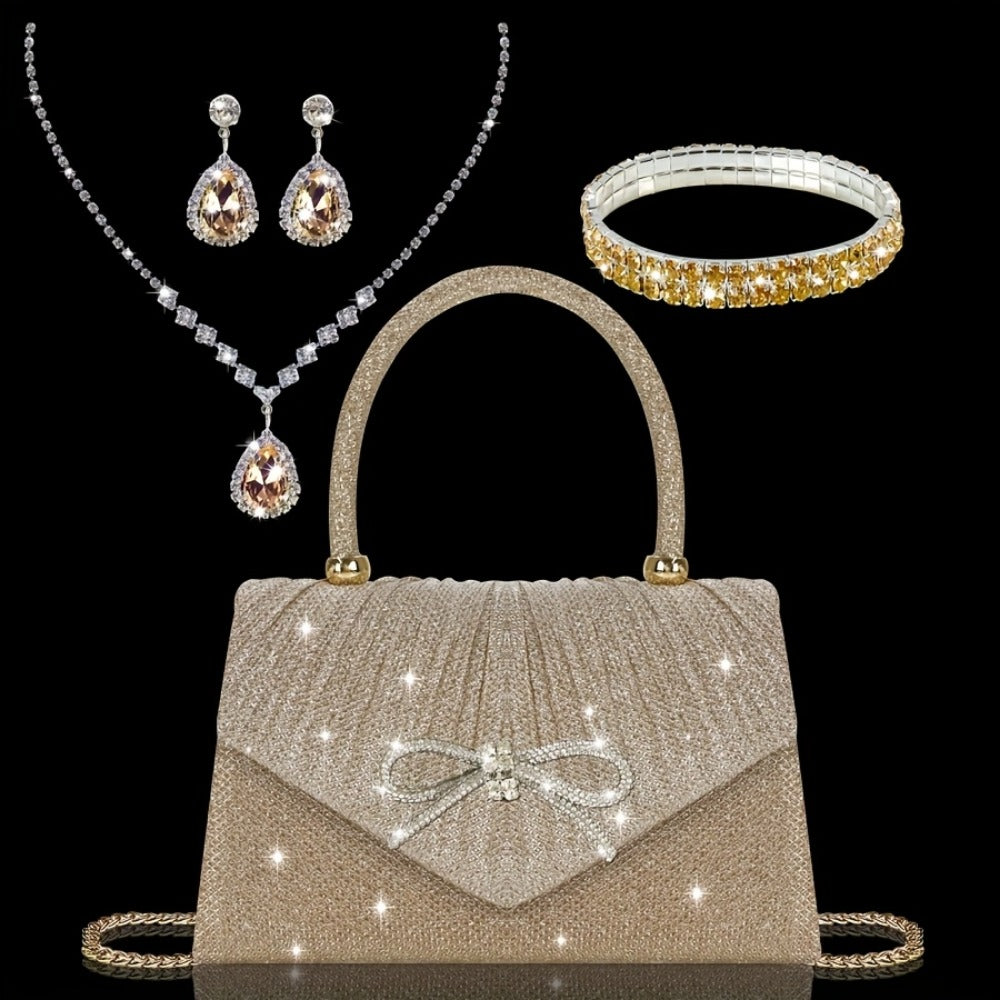 Women's Wallet – Sequin Clutch Rhinestone Jewelry Set – detail view 20