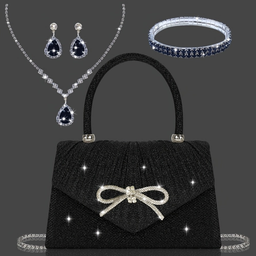 Women's Wallet – Sequin Clutch Rhinestone Jewelry Set – detail view 9