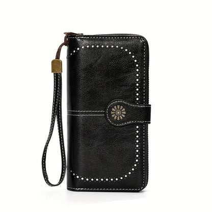 Women's Wallet – Sunflower Pattern Wristlet Card Slots – detail view 4