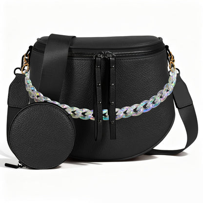 Women's Wallet – for Travel & Everyday Use, Chain Strap Set Adjustable Detachable – front view - product view 26