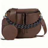 Brown + Glossy Black Chain