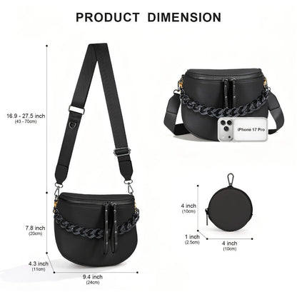 Women's Wallet – for Travel & Everyday Use, Chain Strap Set Adjustable Detachable – detail view 13