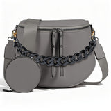 Gray + Glossy Black Chain