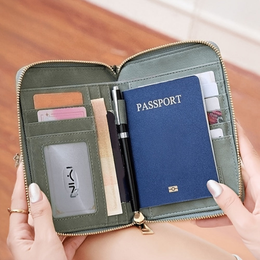 Women's Wallet – for Travel & Everyday Use, Rfid Bifold Zipper Passport Organizer – detail view 15