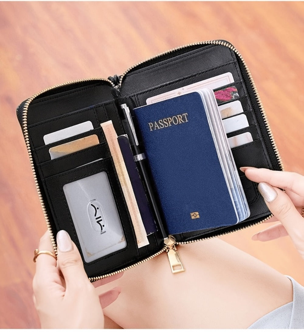 Women's Wallet – for Travel & Everyday Use, Rfid Bifold Zipper Passport Organizer – detail view 17