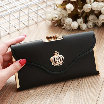 Women's Wallet – Trifold Clutch Rhinestone Crown Luxury – detail view 14