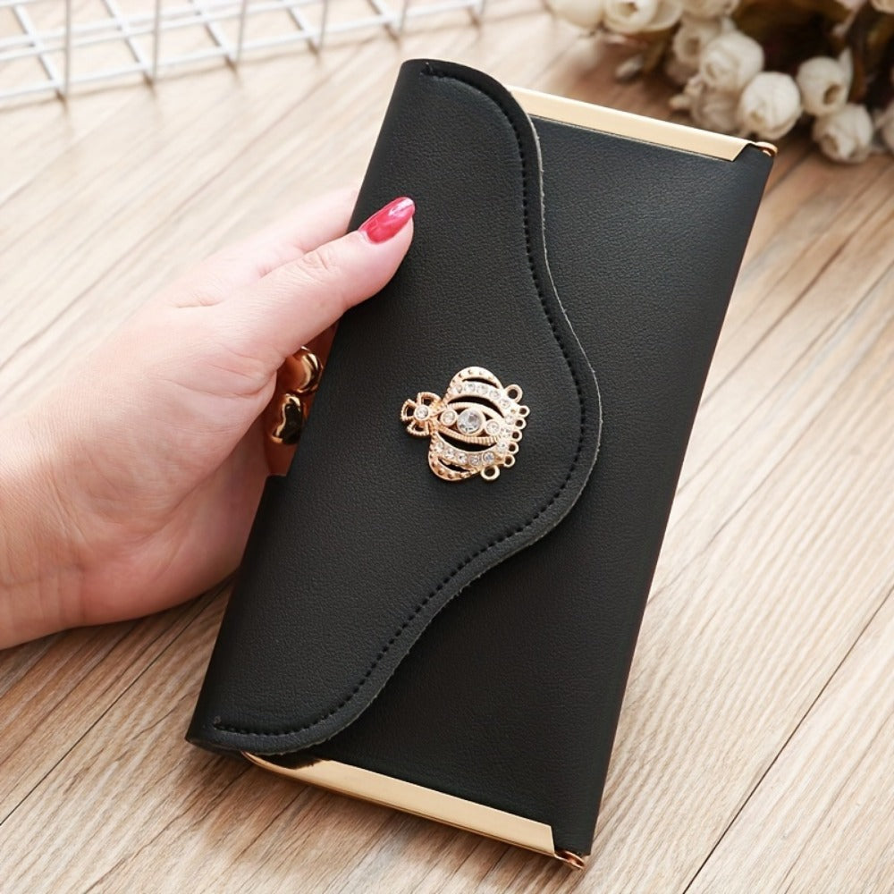 Women's Wallet – Trifold Clutch Rhinestone Crown Luxury – detail view 10