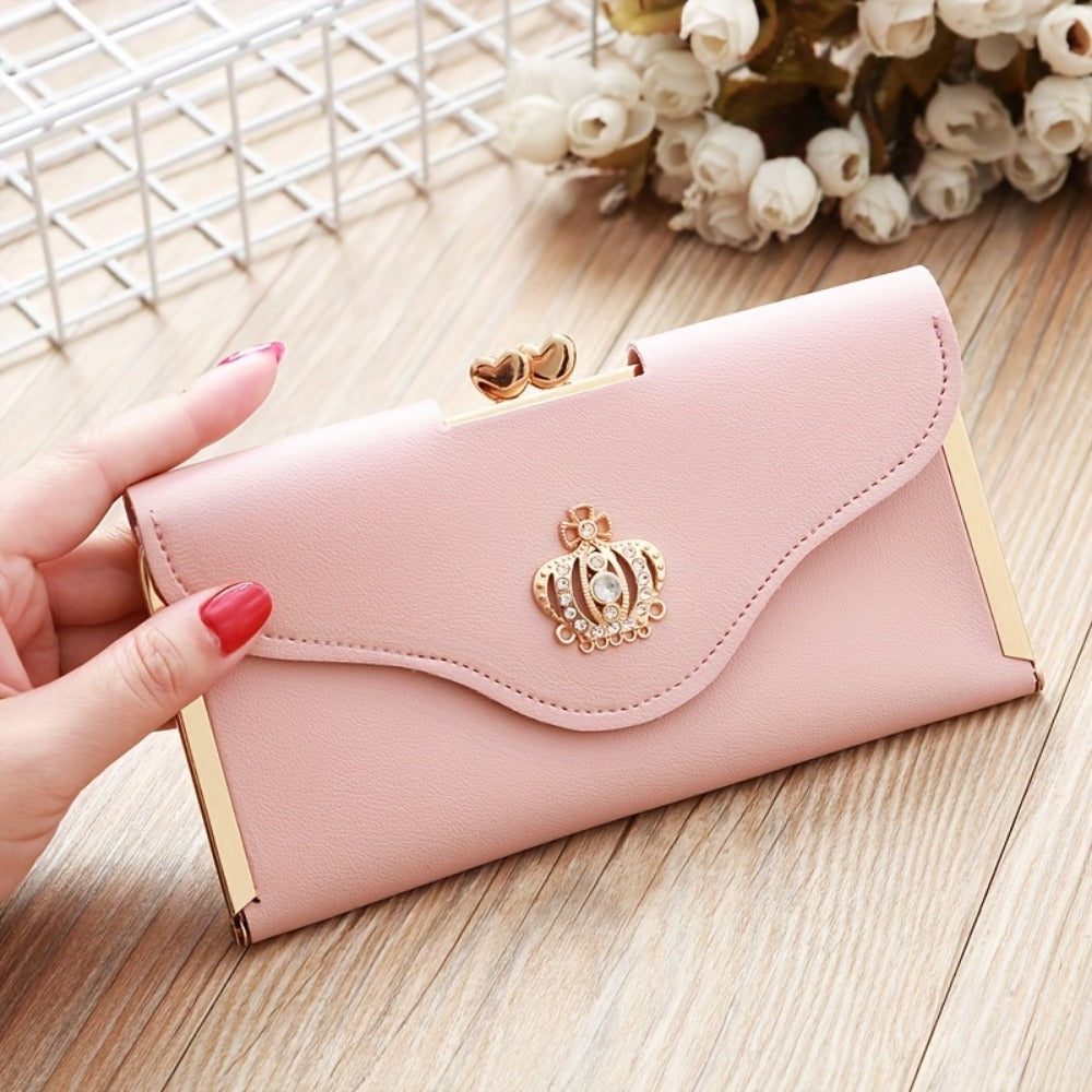 Women's Wallet – Trifold Clutch Rhinestone Crown Luxury – detail view 12