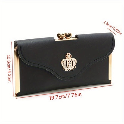 Women's Wallet – Trifold Clutch Rhinestone Crown Luxury – detail view 4
