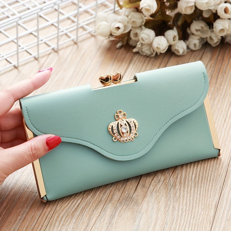 Women's Wallet – Trifold Clutch Rhinestone Crown Luxury – detail view 13