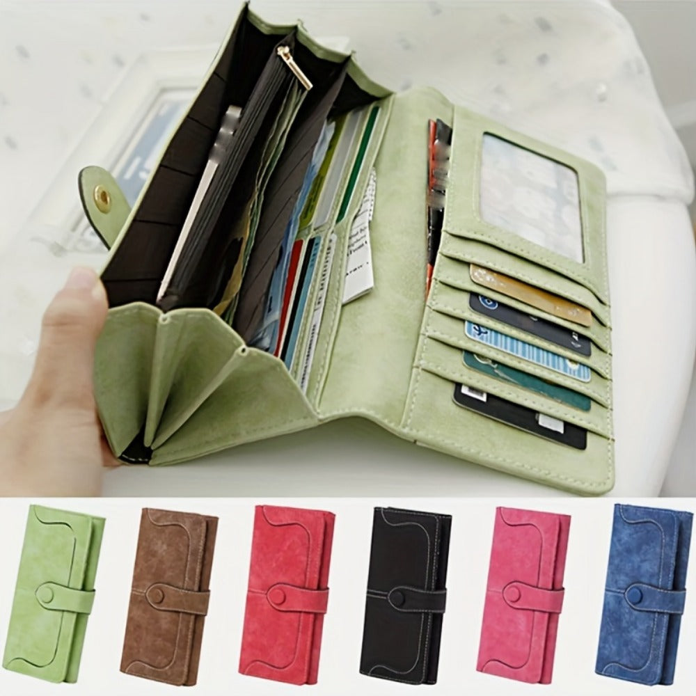 Women's Wallet – Vegan Leather, Large Capacity – front view
