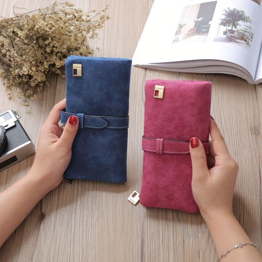 Women's Wallet – Vegan Leather, Vegan Leather Long Solid Color – detail view 11