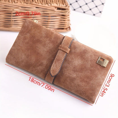 Women's Wallet – Vegan Leather, Vegan Leather Long Solid Color – detail view 3
